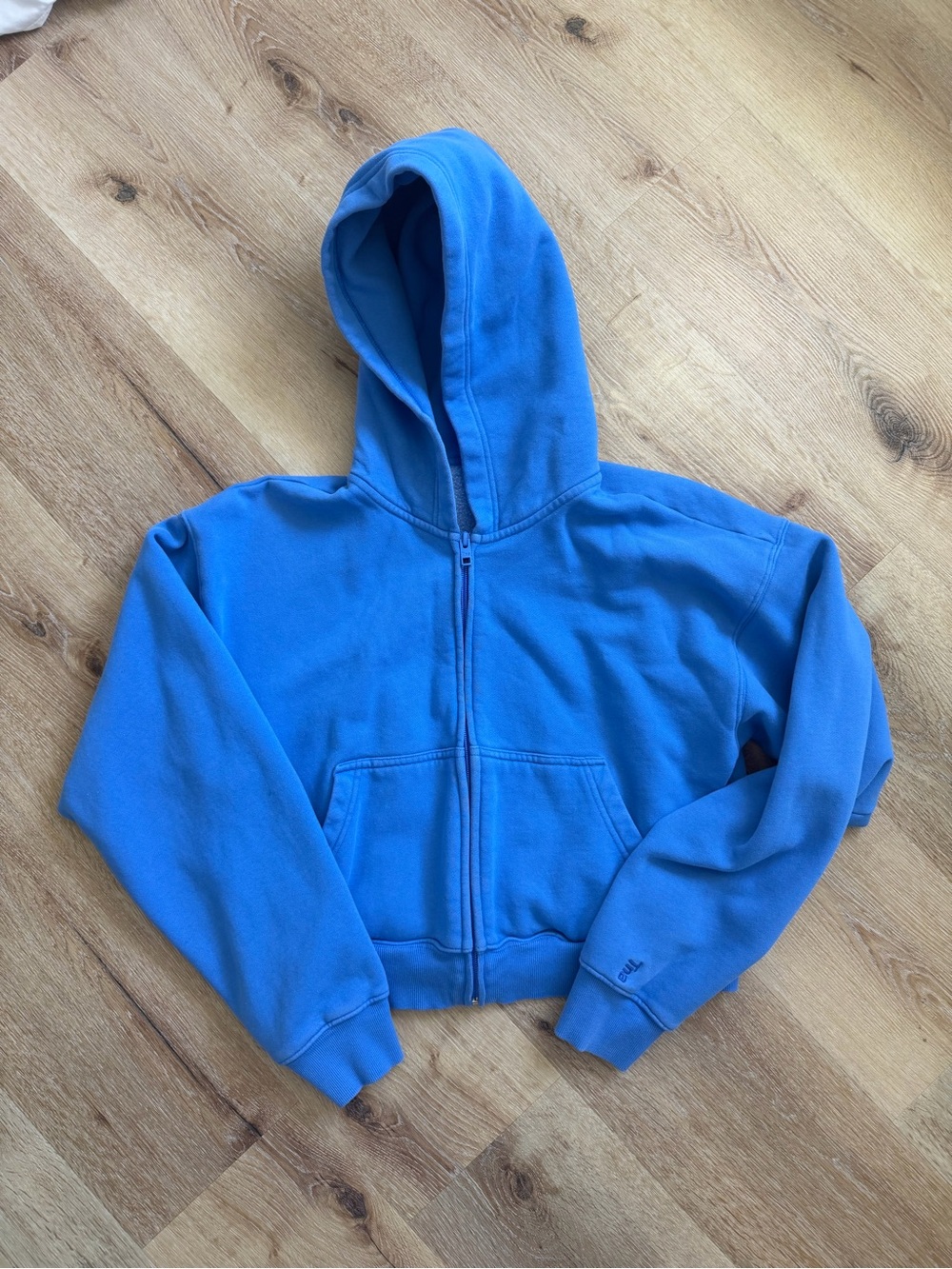 Aritzia Cobalt Blue Boxy Boyfriend Zip Up